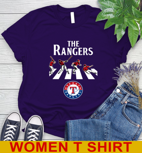 MLB Baseball Texas Rangers The Beatles Rock Band Shirt Women's T-Shirt 4