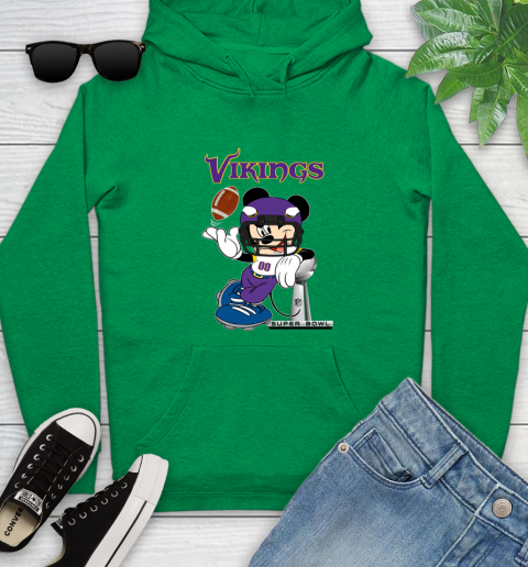 NFL Minnesota Vikings Mickey Mouse Disney Super Bowl Football T Shirt Youth Hoodie 7