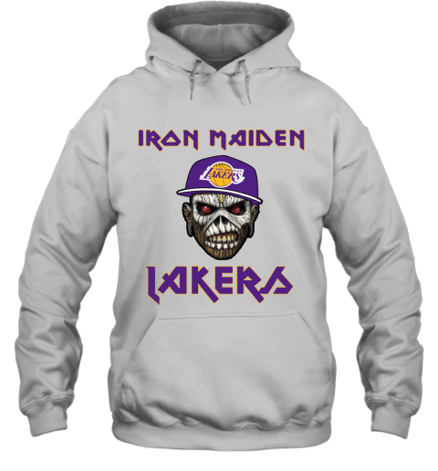 5ub4 nba los angeles lakers iron maiden rock band music basketball hoodie 23 front white