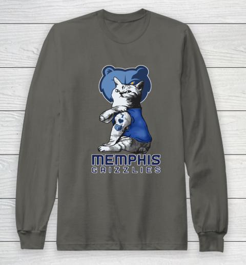 NBA Basketball My Cat Loves Memphis Grizzlies Long Sleeve T-Shirt 5