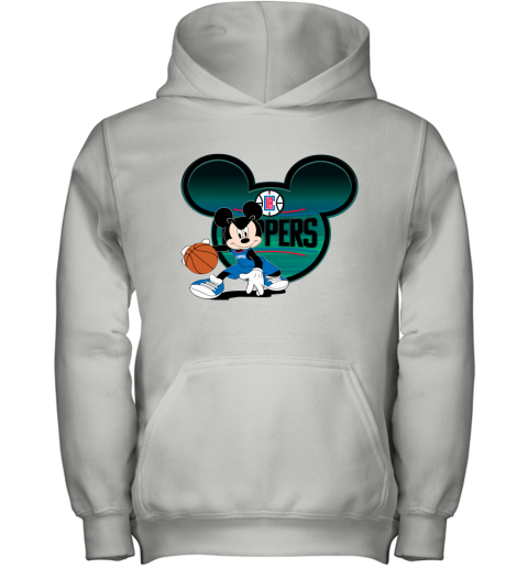 NBA LA Clippers Mickey Mouse Disney Basketball 8kY55pKjHmn youth hoodie 43 12 eeedec front white