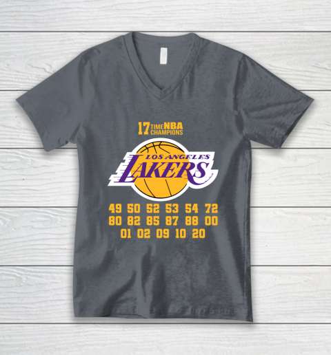 Los Angeles Lakers Finals Champions 17 Time Nba Champions V-Neck T-Shirt 4