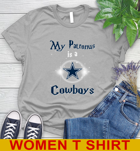 NFL Football Harry Potter My Patronus Is A Dallas Cowboys Women's T-Shirt 5