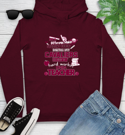 Cleveland Cavaliers NBA I'm A Difference Making Student Caring Basketball Loving Kinda Teacher Youth Hoodie 7
