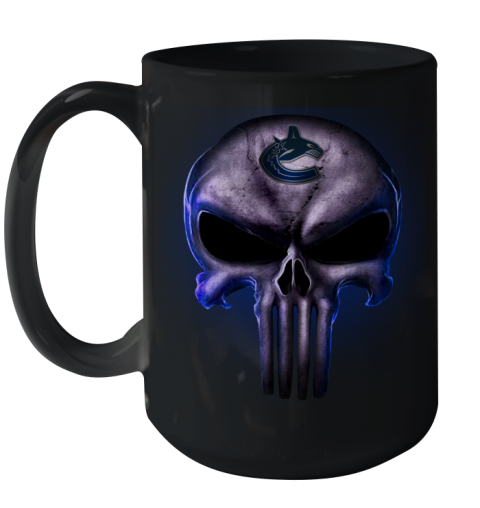 Vancouver Canucks NHL Hockey Punisher Skull Sports Ceramic Mug 15oz