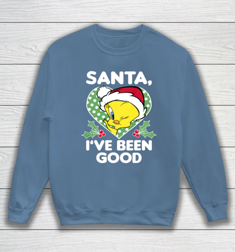 Looney Tunes Christmas Tweety Bird Santa I ve Been Good Sweatshirt 6
