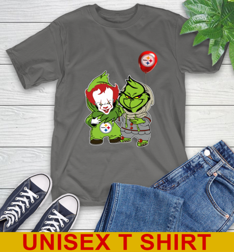 Pittsburgh Steelers Baby Pennywise Grinch Christmas NFL Football T-Shirt 8