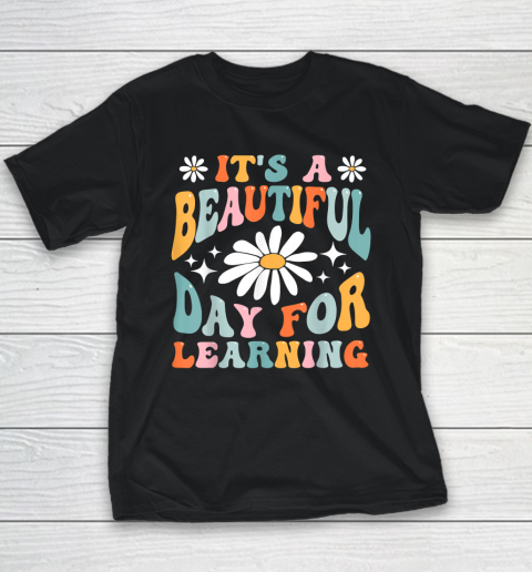 It's Beautiful Day For Learning Retro Teacher Back To School Youth T-Shirt