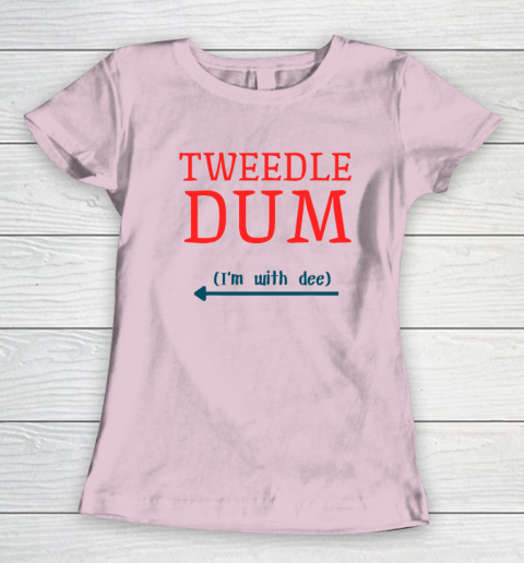 Tweedle Dum I'm With Dee Couple And Friends Funny Lazy Costume Women's T-Shirt 5