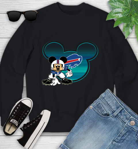 NFL Buffalo Bills Mickey Mouse Disney Football T Shirt Youth Sweatshirt 2