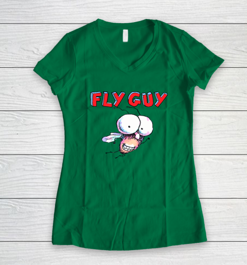 Fly Guy Funny Women's V-Neck T-Shirt 3