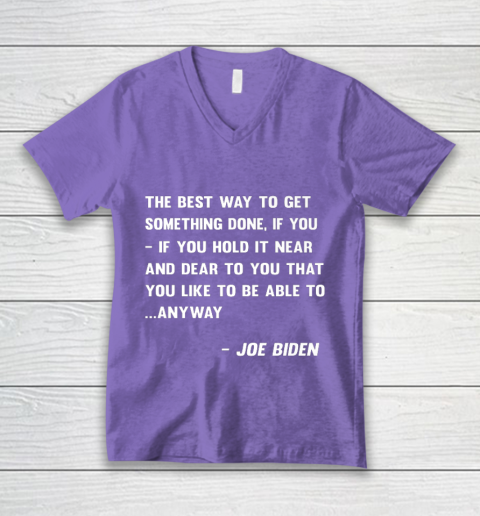 Funny Joe Biden Anyway Quote Speech 2021 Press Conference V-Neck T-Shirt 8