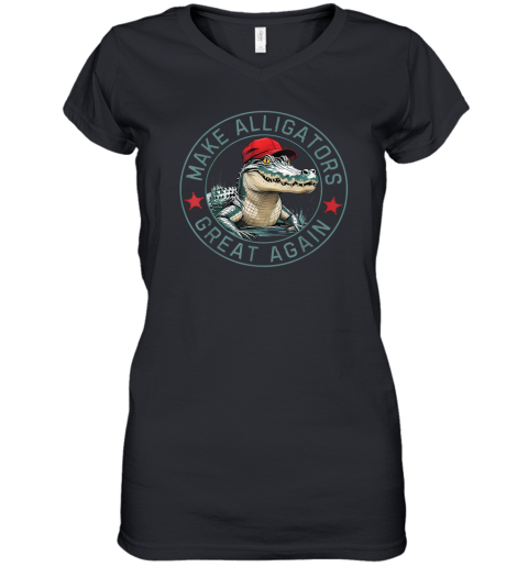 Make Alligators Great Again Women's V-Neck T-Shirt