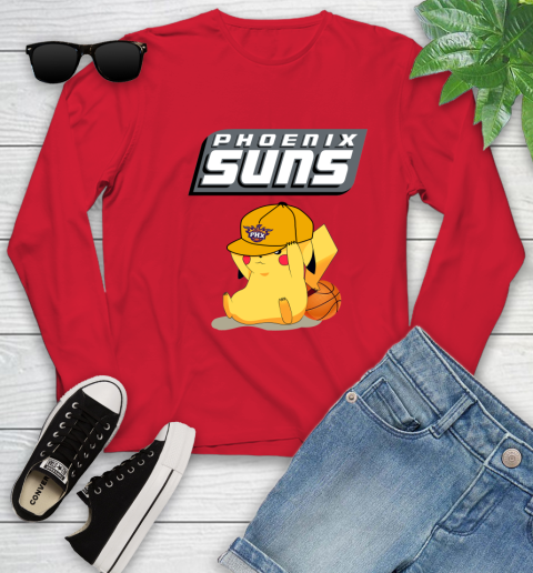 NBA Pikachu Basketball Sports Phoenix Suns Youth Long Sleeve 11