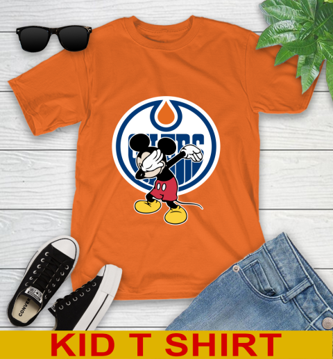 Edmonton Oilers NHL Hockey Dabbing Mickey Disney Sports Youth T-Shirt 7
