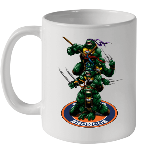 NFL Football Denver Broncos Teenage Mutant Ninja Turtles Shirt Ceramic Mug 11oz