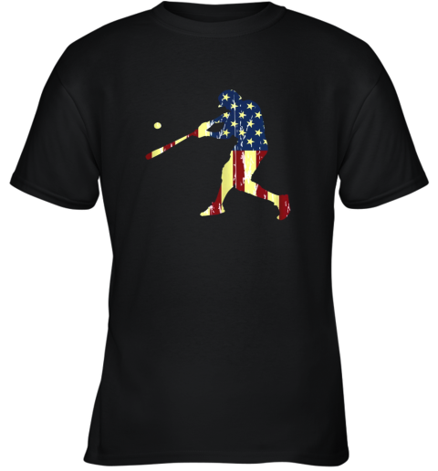 Patriotic American Flag Baseball Shirt, Baseball Youth T-Shirt