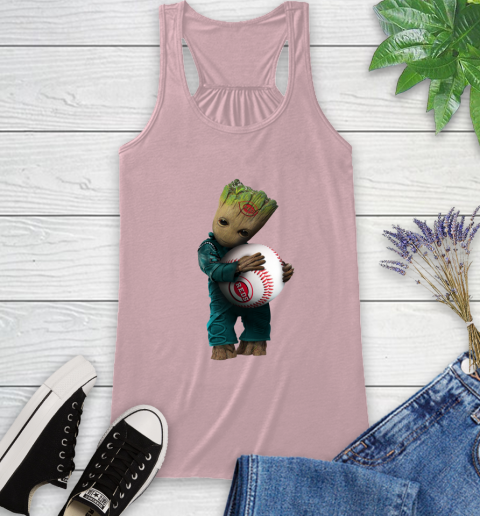 MLB Groot Guardians Of The Galaxy Baseball Sports Cincinnati Reds Racerback Tank 11