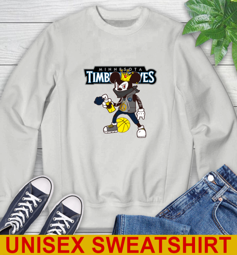 Minnesota Timberwolves NBA Basketball Mickey Peace Sign Sports Sweatshirt 6 Minnesota Timberwolves NBA Basketball Mickey Peace Sign Sports Sweatshirt - Image 6