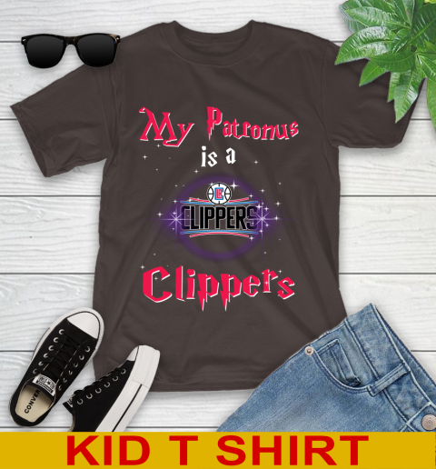 NBA Basketball Harry Potter My Patronus Is A LA Clippers Youth T-Shirt 6