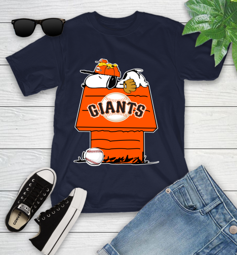 MLB San Francisco Giants Snoopy Woodstock The Peanuts Movie Baseball T Shirt_000 Youth T-Shirt 3