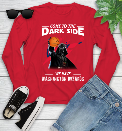 NBA Come To The Dark Side We Have Washington Wizards Star Wars Darth Vader Basketball Youth Long Sleeve 11