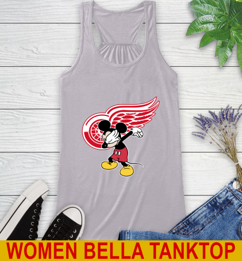 Detroit Red Wings NHL Hockey Dabbing Mickey Disney Sports Racerback Tank 5