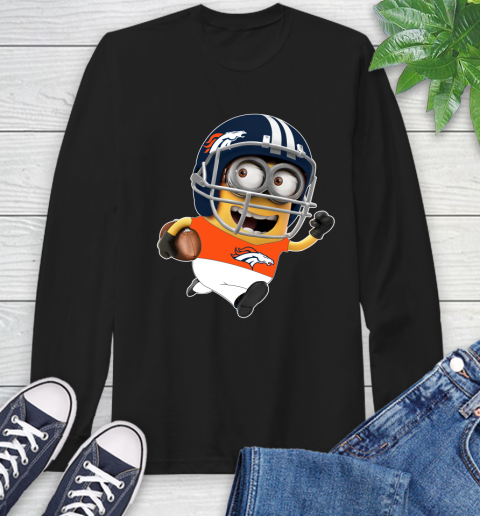 NFL Denver Broncos Minions Disney Football Sports Long Sleeve T-Shirt 2