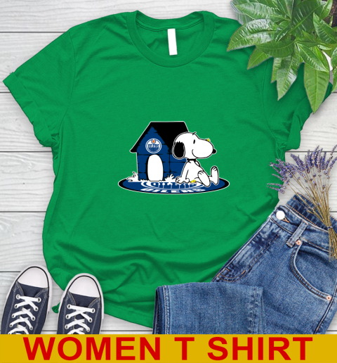NHL Hockey Edmonton Oilers Snoopy The Peanuts Movie Shirt Women's T-Shirt 6