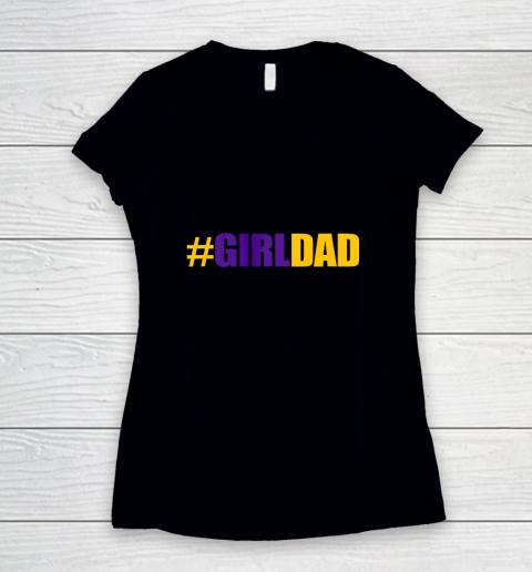 #GirlDad Shirt Women's V-Neck T-Shirt