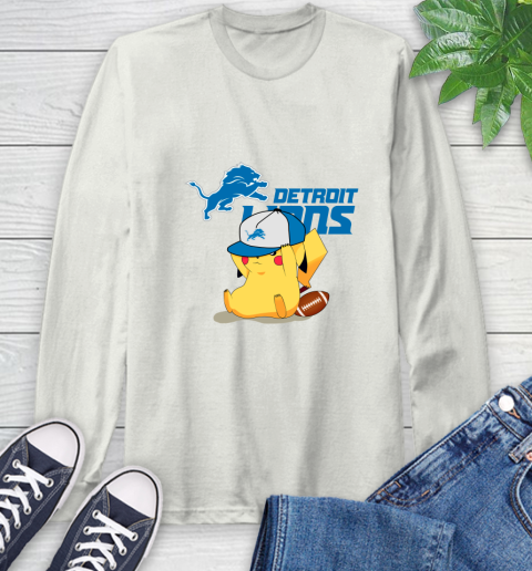 NFL Pikachu Football Sports Detroit Lions Long Sleeve T-Shirt 12