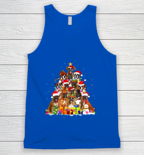Christmas Pajama Boxer Tree Xmas Gifts Dog Dad Mom Tank Top 4