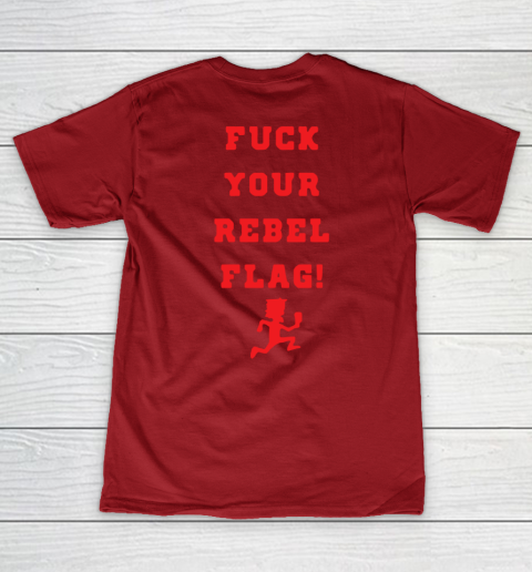 Fuck your rebel flag Women's V-Neck T-Shirt 16