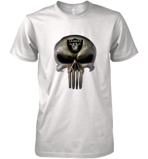 Oakland Raiders The Punisher Mashup Football Premium Men's T-Shirt