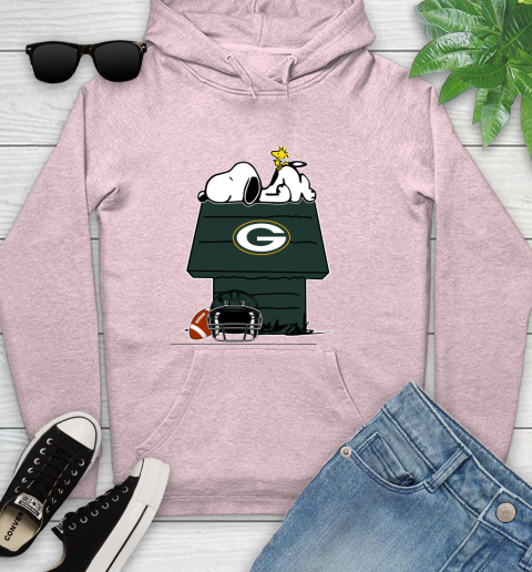 Green Bay Packers NFL Football Snoopy Woodstock The Peanuts Movie Youth Hoodie 10