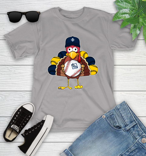 Tampa Bay Rays Turkey thanksgiving Youth T-Shirt 4