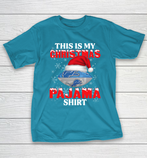 Detroit Lions This Is My Christmas Pajama Shirt NFL T-Shirt 7