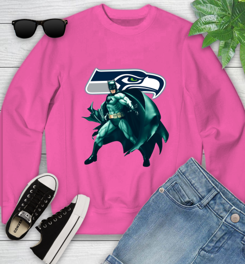 NFL Batman Football Sports Seattle Seahawks Youth Sweatshirt 7