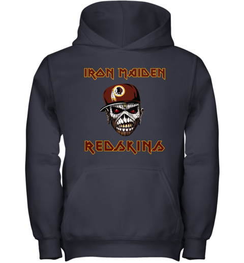 NFL Washington Redskins Iron Maiden Rock Band Music Football Sports KFU3XXp0DmM youth hoodie 43 95 151514 front navy