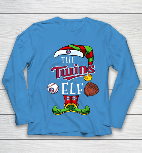 Minnesota Twins Christmas ELF Funny MLB Youth Long Sleeve 5