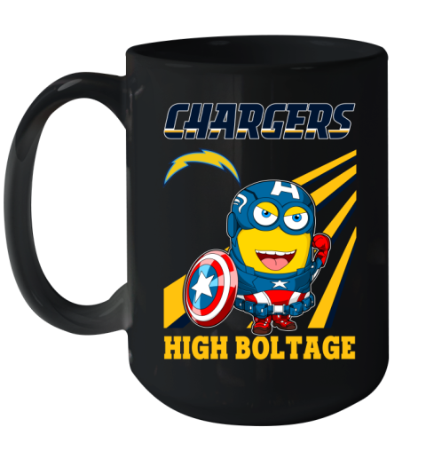 NFL Football Los Angeles Chargers Captain America Marvel Avengers Minion Shirt Ceramic Mug 15oz