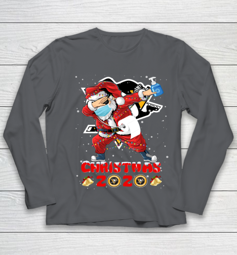 Pittsburgh Penguins Funny Santa Claus Dabbing Christmas 2020 NHL Youth Long Sleeve 6