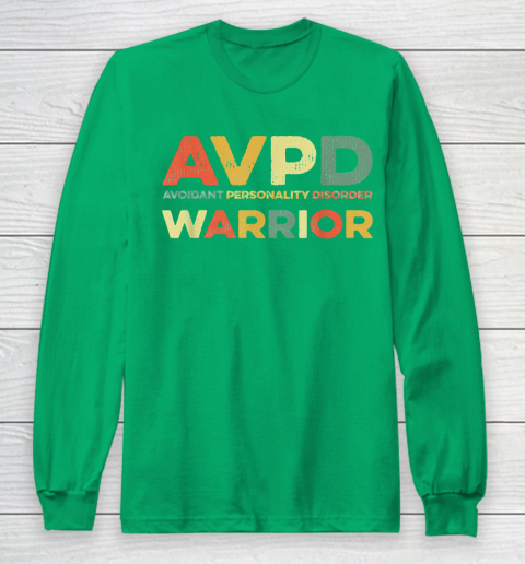 Autism Awareness Avoidant Personality Disorder Warrior AVPD Awareness Social Long Sleeve T-Shirt 4