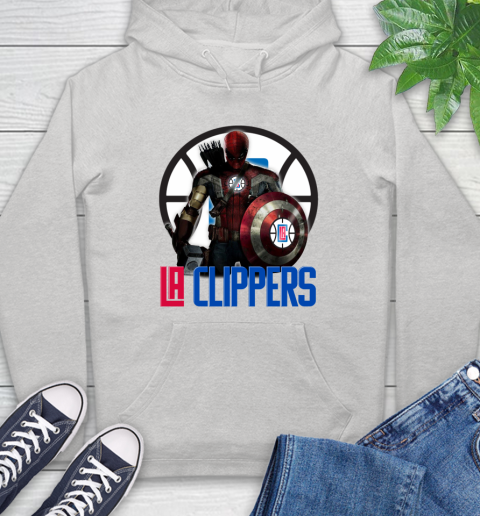 LA Clippers NBA Basketball Captain America Thor Spider Man Hawkeye Avengers Hoodie