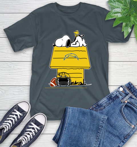 Los Angeles Chargers NFL Football Snoopy Woodstock The Peanuts Movie T-Shirt 9