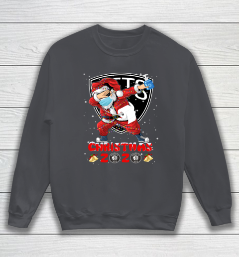 Brooklyn Nets Funny Santa Claus Dabbing Christmas 2020 NBA Sweatshirt 4