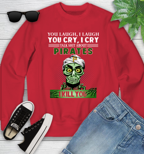 MLB Talk Shit About Pittsburgh Pirates I Kill You Achmed The Dead Terrorist Jeffrey Dunham Baseball Youth Sweatshirt 8