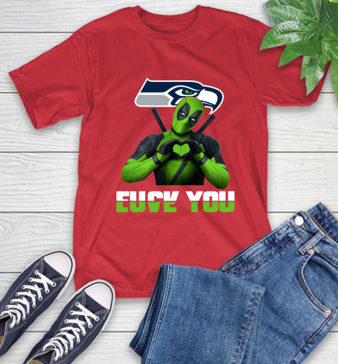 NHL Seattle Seahawks Deadpool Love You Fuck You Football Sports T-Shirt 11