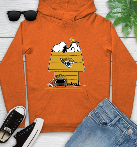 Jacksonville Jaguars NFL Football Snoopy Woodstock The Peanuts Movie Youth Hoodie 5