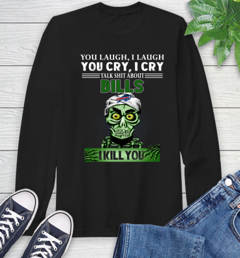 NFL Talk Shit About Buffalo Bills I Kill You Achmed The Dead Terrorist Jeffrey Dunham Football Long Sleeve T-Shirt